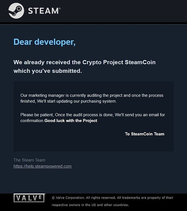 bsc链游戏平台币steamcoin将在本周五晚上在dxsale预售