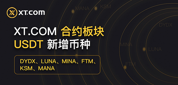 com合约专区新增dydx,luna,mina,ftm,ksm,mana