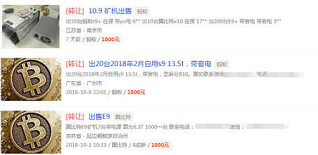 惨淡的挖矿市场：二手矿机每台仅值一二百