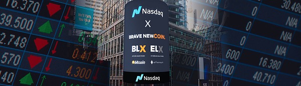 纳斯达克已上线BTC、ETH交易指数BLX与ELX