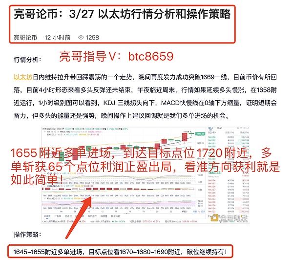 亮哥论币 3 27 Eth多单布局斩获65个点利润愿与您煮酒论英雄共创财富路 区块链315