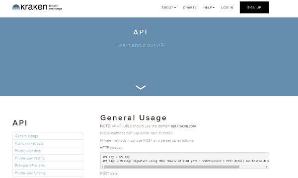 Kraken平台为用户提供多种API接口