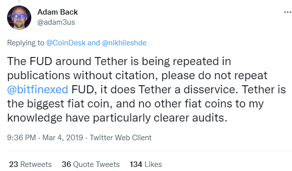 Tether's systemic risk an imminent disaster
