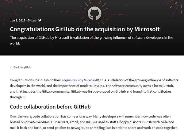 GitHub确认已被微软收购 区块链开源代码或成平台主力
